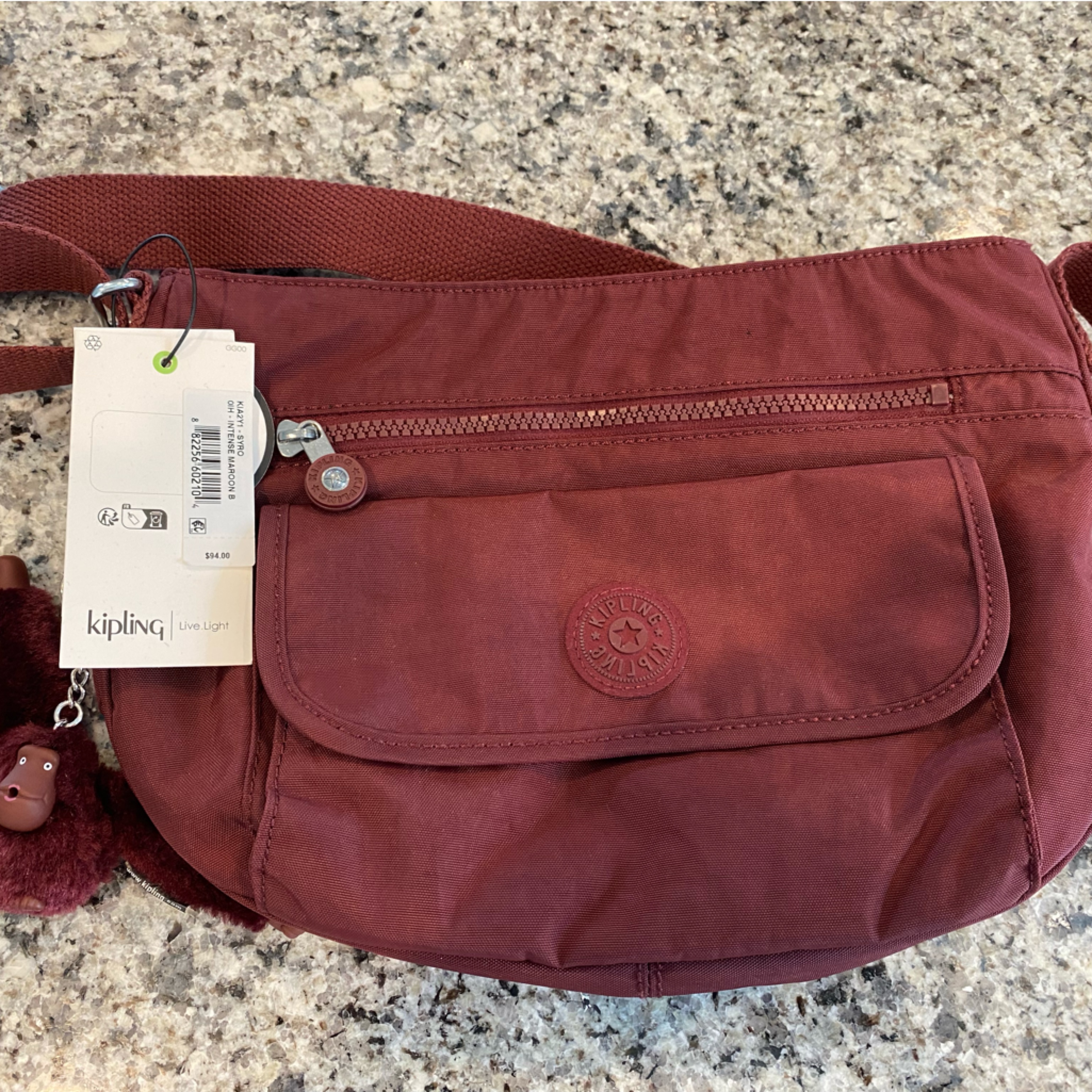 Kipling Women's Burgundy Crossbody Bag